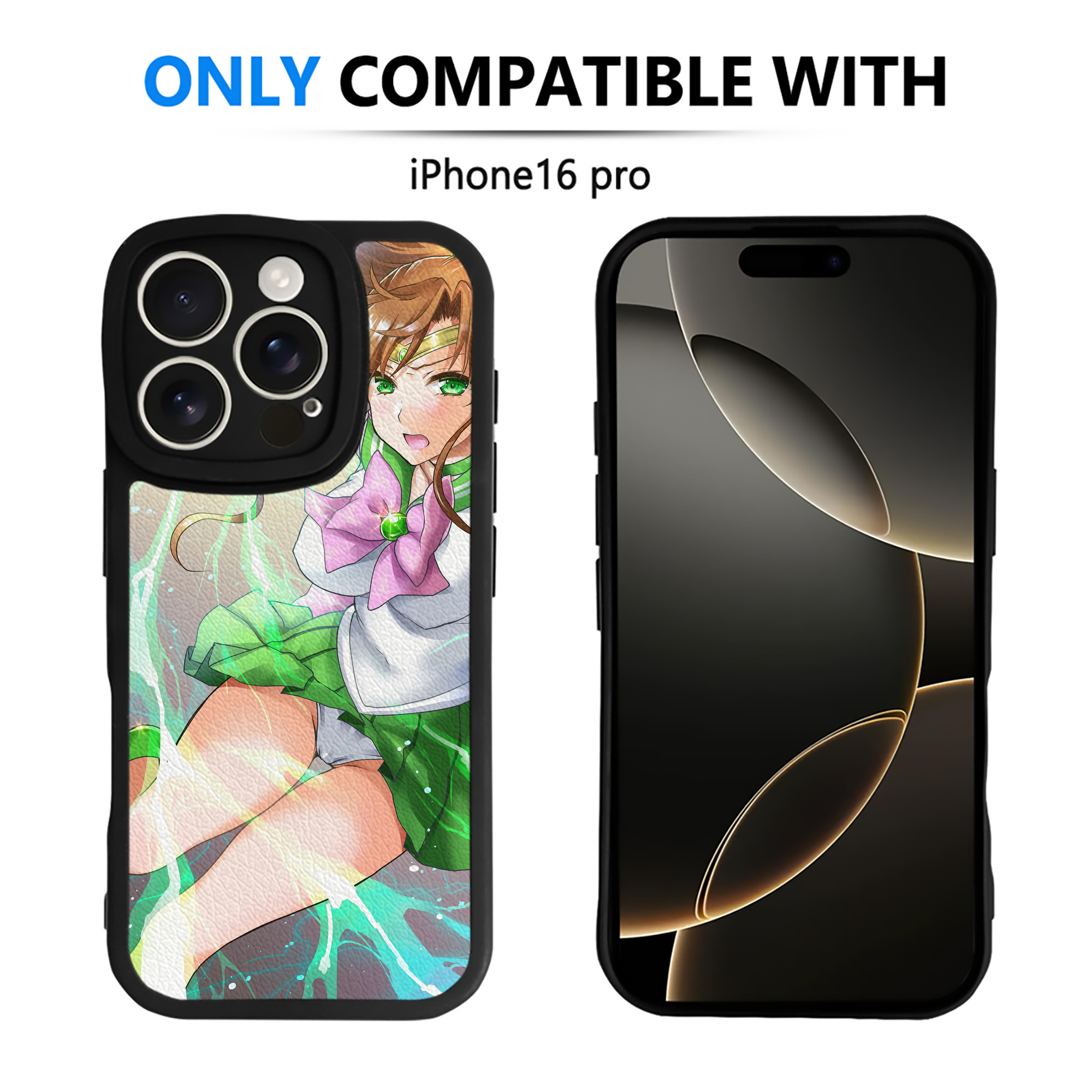 （画像用） 美少女戦士セーラームーン Sailor Moon 【iPhone 16シリーズ対応】シリコンスマホケース（レザー調） 材質：シリコン